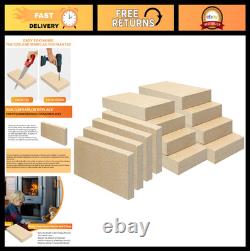 12PCS Fire Bricks for Wood Stove & Fireplace, 9 x 4.5 x 1.25, Heat Resistant