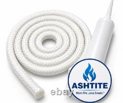1 inch x 10 Feet Fiberglass Rope Door Gasket Kit High Temp Adhesive Replacement