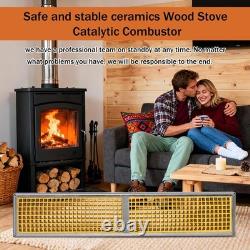 2.5x12.75x1 Wood Stove Catalytic Combustor, Honeycomb Ceramic, Longer Burn