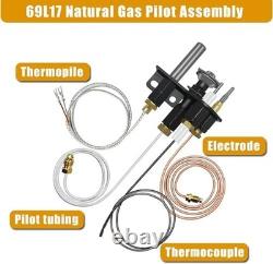 2 Pcs Natural Gas Pilot Assembly for Direct Vent Fireplaces, Compatible with Len
