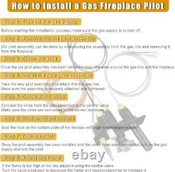 2 Pcs Natural Gas Pilot Assembly for Direct Vent Fireplaces, Compatible with Len