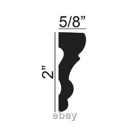 2 inches x 5/8 inches x 94-1/2 inches Panel Moulding, 7 Pack, Primed White