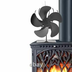 2pcs Fireplace Fan Replacement 5/6/7 Blades Part Heat Powered Attatchment