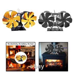2x Fireplace Fan Replacement Blades Part Low Noise Heat Powered Accessories