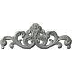 35 1/8w X 12 1/2h X 2 1/8p Flower Basket Center Onlay
