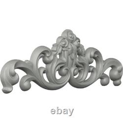 35 1/8W x 12 1/2H x 2 1/8P Flower Basket Center Onlay