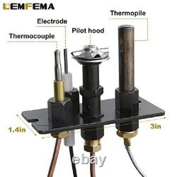 3-Way Pilot Assembly Replacement for Propane & Natural Gas Fireplaces & Stoves