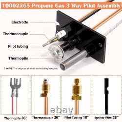 3-Way Propane Gas Pilot Assembly Kit for Fireplaces Replacement Parts with The