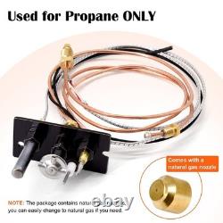 3-Way Propane Gas Pilot Assembly Kit for Fireplaces Replacement Parts with The
