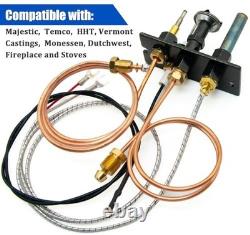 3-Way Propane & Natural Gas Pilot Assembly Replacement for Fireplaces & Stoves