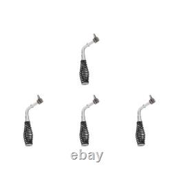 4Pcs Stove Door Handle Replacement Black Iron Heat Resistant Fireplace Parts