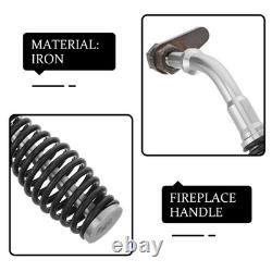4Pcs Stove Door Handle Replacement Black Iron Heat Resistant Fireplace Parts