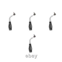4Pcs Stove Door Handle Replacement Black Iron Heat Resistant Fireplace Parts