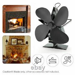 4-Blade Replacement Parts For Heat Powered Stove Fan Eco Friendly Fireplace Acc