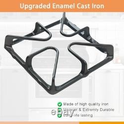 4 Pack Cast Iron Burner Grate Replacement for Gas Range Stove Top Parts