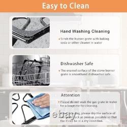 4 Pack Cast Iron Burner Grate Replacement for Gas Range Stove Top Parts