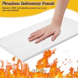 4 Pack Fireplace Refractory Panels 11.75x21x0.5 Insulation Board for Wood Sto