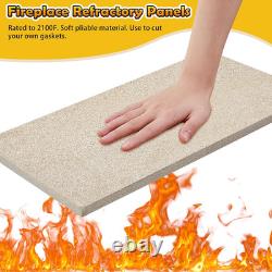 4 Pcs Baffle Board 7.8'' x 15.7'' x 0.5 2100f Firebrick Wood Stove Fireboard In