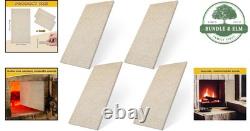 4 Pcs Fire Brick Baffle Boards 7.8x15.7x0.5in Insulation for Fireplaces Heating