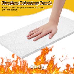 4 Pcs Fireplace Refractory Panels 11.75 X 21 X 0.5 Inches Baffle Board for Wood