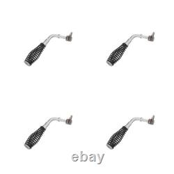 4pcs Wood Stove Handle Replacement, M10 Thread Iron Black Spring Stove Door