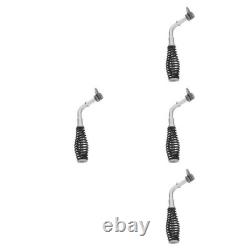 4pcs Wood Stove Handle Replacement, M10 Thread Iron Black Spring Stove Door