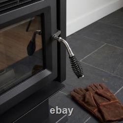 4pcs Wood Stove Handle Replacement, M10 Thread Iron Black Spring Stove Door