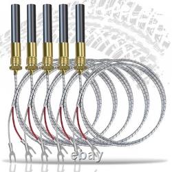 5 Pack Thermopile for Gas Fireplace & Water Heater, 36 750mv, Pilot Burner Repl