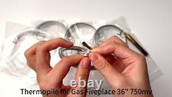 5 Pack Thermopile for Gas Fireplace & Water Heater, 36 750mv, Pilot Burner Repl