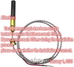 5 pcs 24 Aluminum 750mv Thermopile Generator Replacement for Fireplace Therm