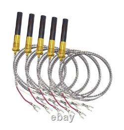 5 pcs 36 Aluminum 750mv Thermopile Generator Replacement for Fireplace Therm