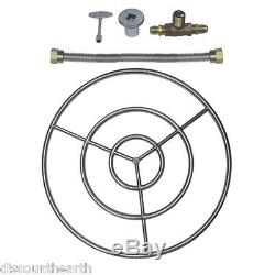 6 12 18 24 30 36 48 Stainless Steel Gas Fire Pit Burner Ring Kit for NG