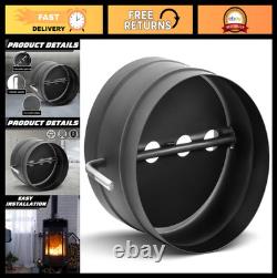 8 Stainless Steel Stove Pipe Damper Air Insulated, Adjustable Vent Control