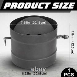 8 Stainless Steel Stove Pipe Damper Air Insulated, Adjustable Vent Control