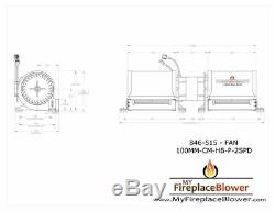 910-157/P Wood Stove Blower Fan for Regency