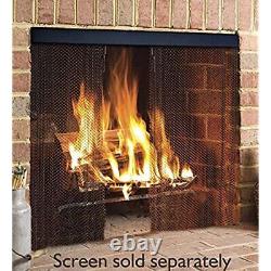Adjustable Rod and Valance Kit for Fireplace Spark Screens Black Center valance