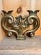 Aged Brass Architectural Salvage Trim Replacement Part Heavy Fireplace Andirons