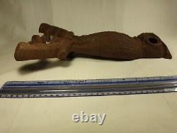 Antique Howes Boston Cast Iron Owl Fireplace Andiron Replacement Front Part READ