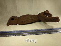Antique Howes Boston Cast Iron Owl Fireplace Andiron Replacement Front Part READ