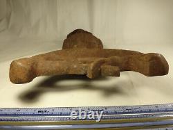 Antique Howes Boston Cast Iron Owl Fireplace Andiron Replacement Front Part READ