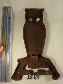 Antique Howes Boston Cast Iron Owl Fireplace Andiron Replacement Front Part READ