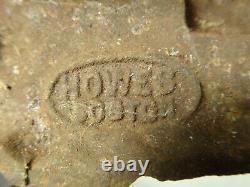 Antique Howes Boston Cast Iron Owl Fireplace Andiron Replacement Front Part READ
