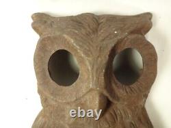Antique Howes Boston Cast Iron Owl Fireplace Andiron Replacement Front Part READ