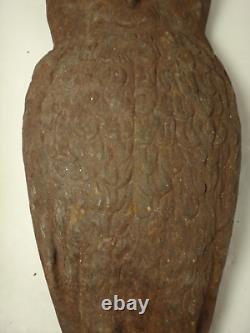 Antique Howes Boston Cast Iron Owl Fireplace Andiron Replacement Front Part READ