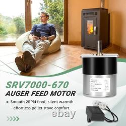 Auger Feed Motor 2RPM 120V for Pellet Stoves PP70 PP130 PP150 PH35PS TSC90 Heati
