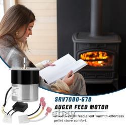 Auger Feed Motor Replacement for Pellet Stoves Fits Pelpro, Pleasant Hearth, Q