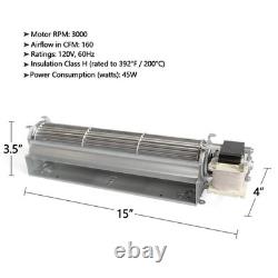BKT GA3650T GA3650TB GA3700T GA3700TA Replacement Fireplace Blower Fan KIT fo