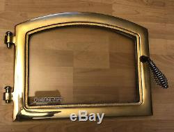 BRASS DOOR with Hinge Pins for Quadra Fire 3000 Millennium Wood Stove- Fireplace