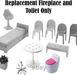 Barbie Dreamhouse Replacement Fireplace & Bookcase Parts FHY73