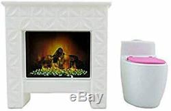 Barbie Replacement Parts Dream-House FHY73 Incl 1 Doll Size Fireplace & Toilet